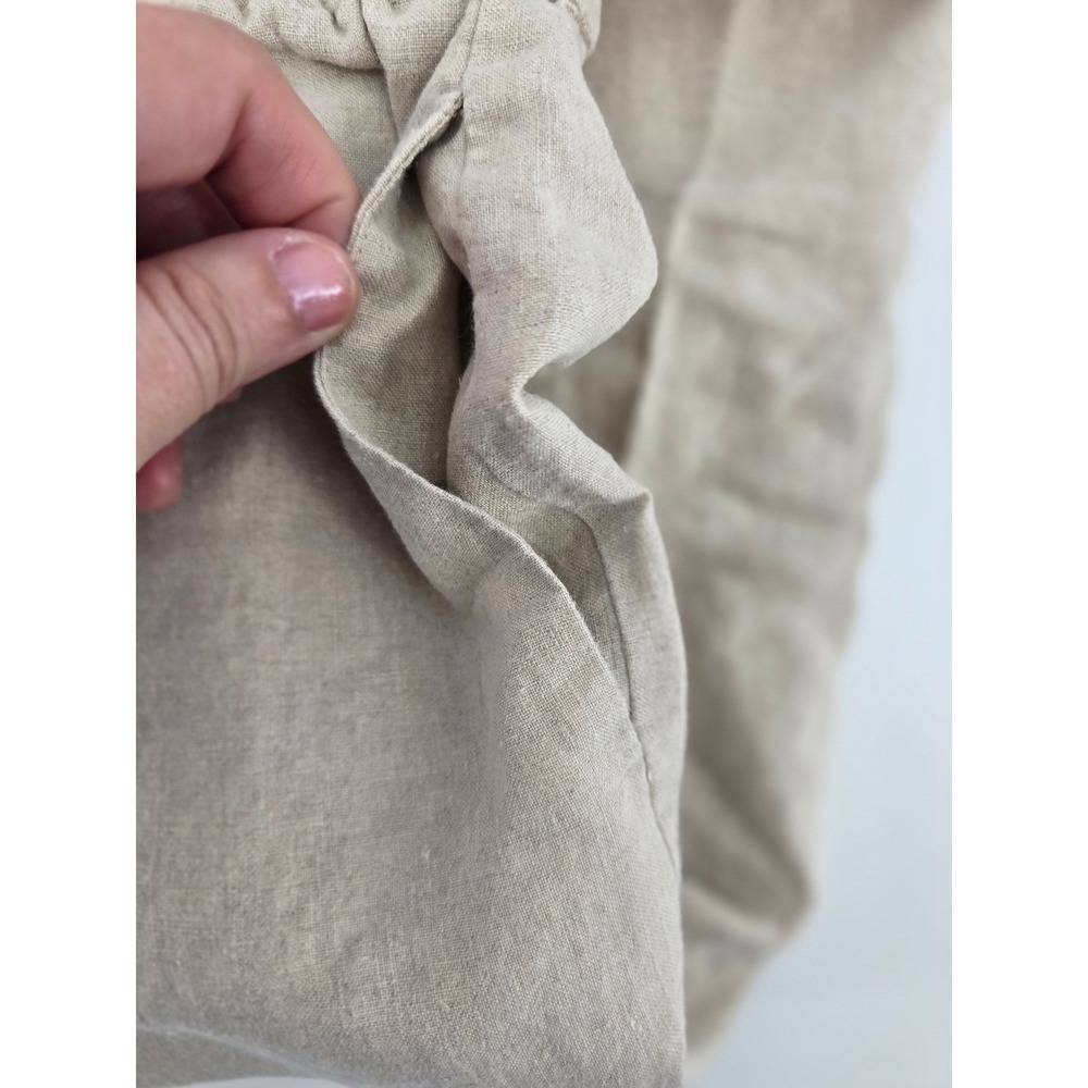 Pendleton Linen Skirt Womens Petite P Beige Elastic Drawstring Pockets EUC - Picture 5 of 5
